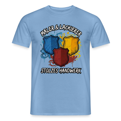 Männer T-Shirt „Maler & Lackierer – Stolzes Handwerk“ von Spreadconnect, schwarzes Design mit Aufdruck