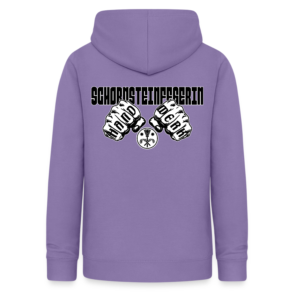 Frauen Hoodie "Schornsteinfegerin" (beidseitig beruckt) Lavendel Frauen Hoodie