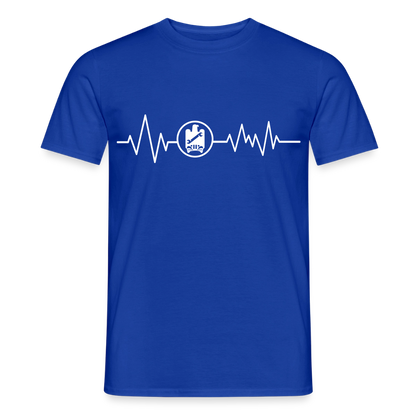 Unisex Männer T-Shirt mit KFZ-Mechaniker-Herzschlag-Design von Spreadconnect, bequemes T-Shirt aus weichem Stoff.