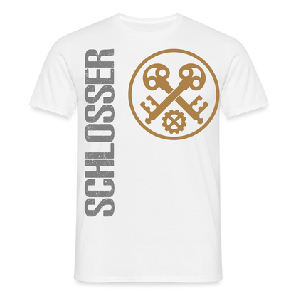 Unisex T-Shirt "Schlosser" Weiß Männer T-Shirt