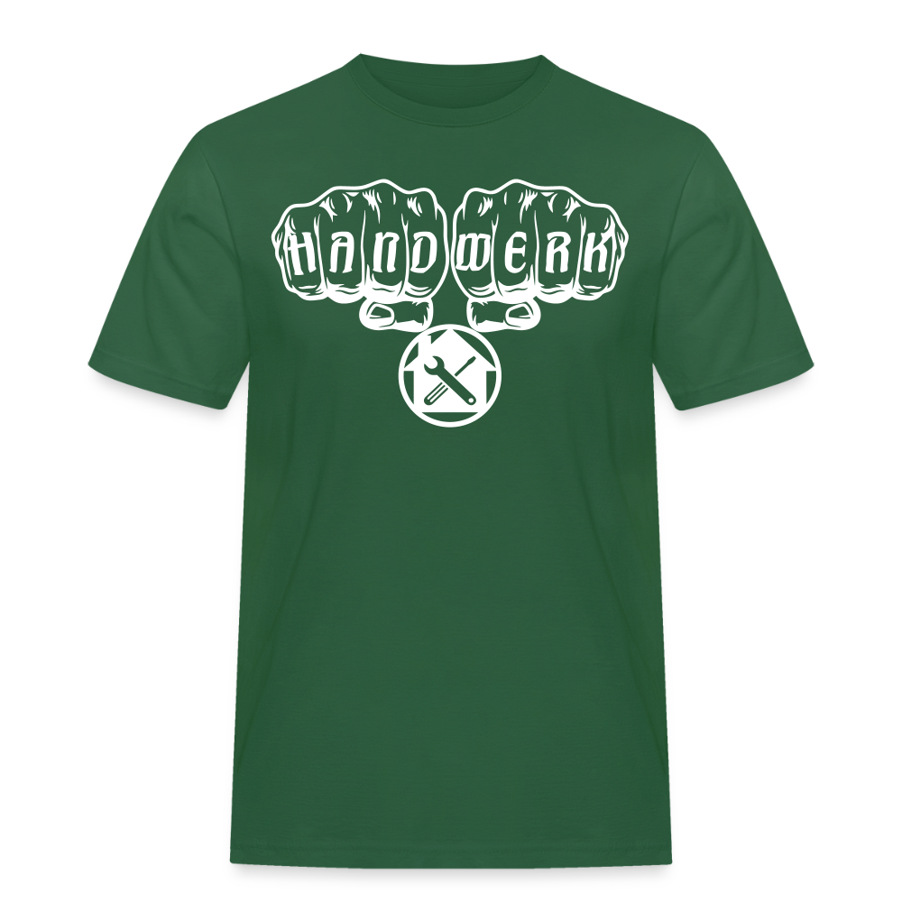 Männer Workwear T-Shirt "Hausmeister" Flaschengrün Männer Workwear T-Shirt