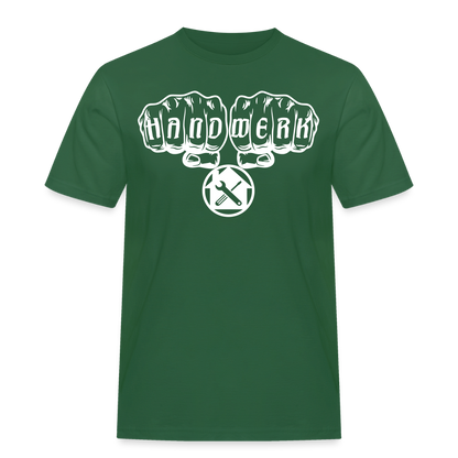 Männer Workwear T-Shirt "Hausmeister" Flaschengrün Männer Workwear T-Shirt
