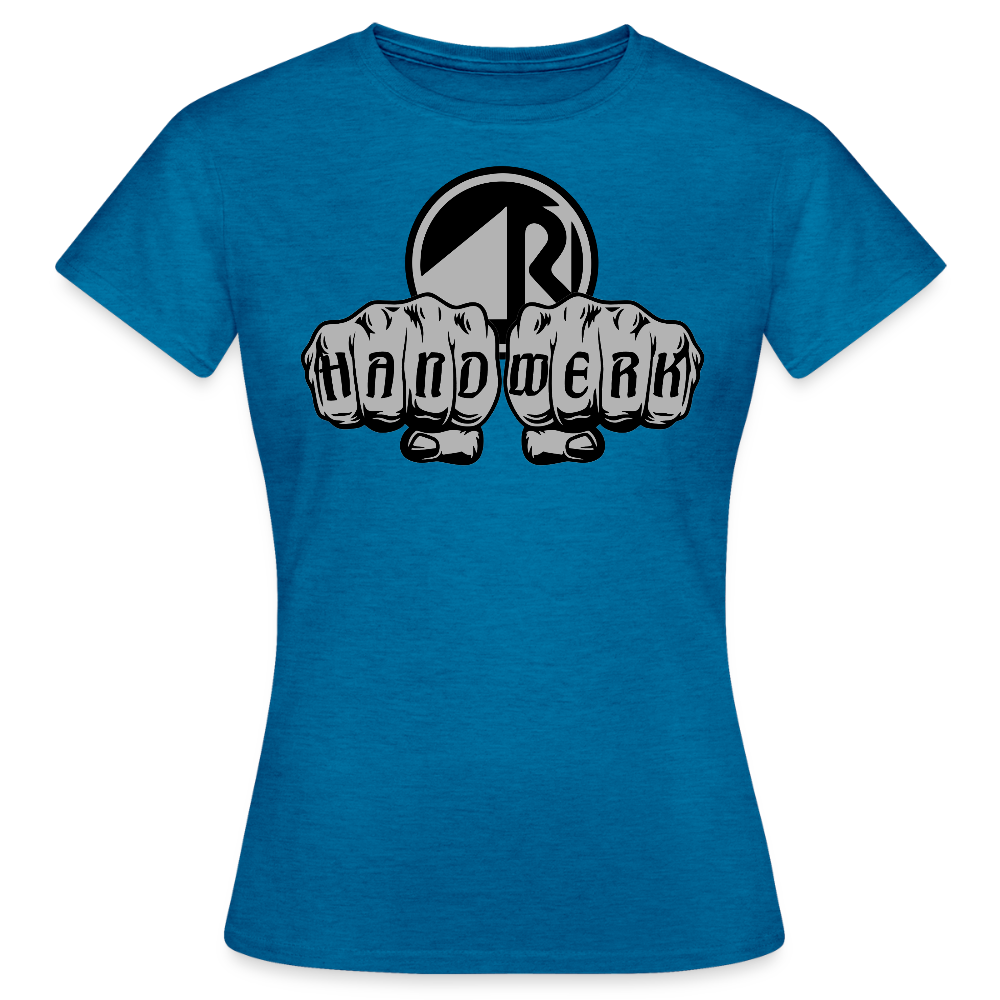 Frauen T-Shirt "Raumausstatter" Antikblaues Saphir meliert Frauen T-Shirt
