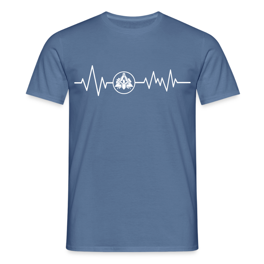 Unisex T-Shirt "Maurer" Taubenblau Männer T-Shirt