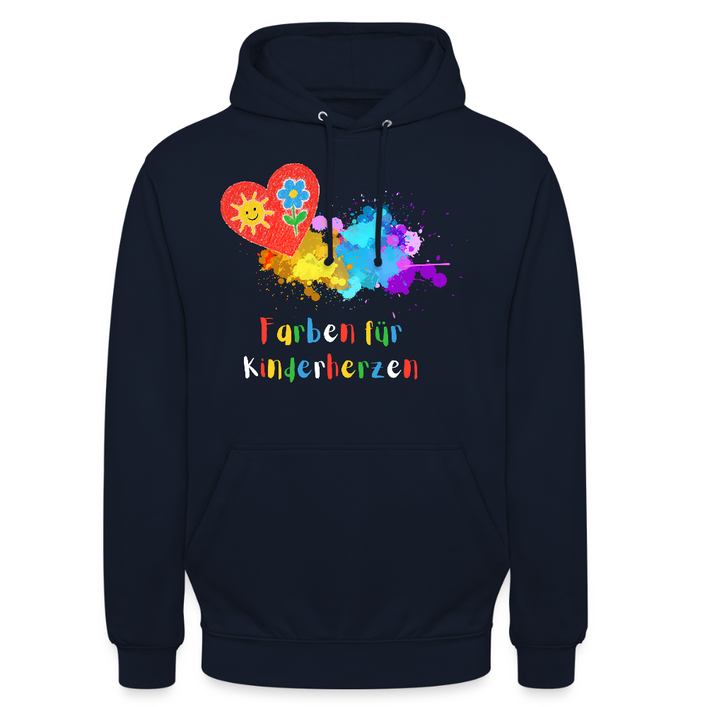 Unisex Hoodie "Kinderherzen" Navy Unisex Hoodie