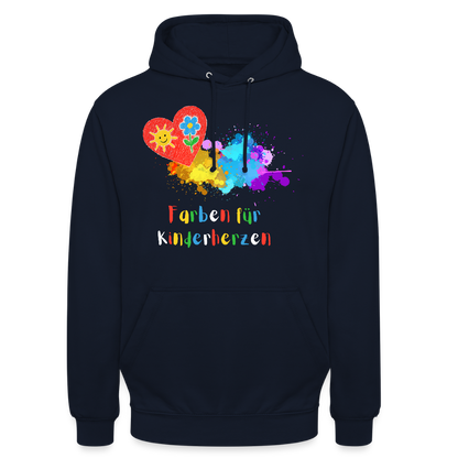 Unisex Hoodie "Kinderherzen" Navy Unisex Hoodie