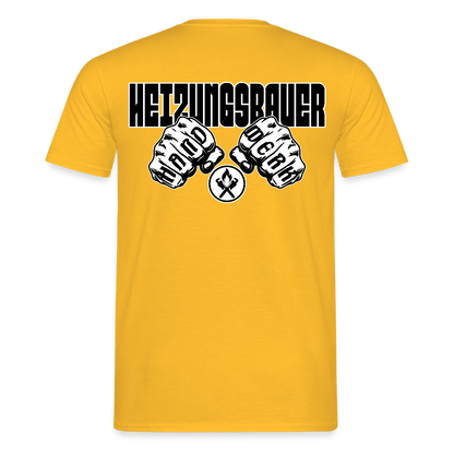 Unisex T-Shirt "Heizungsbauer" Gelb Männer T-Shirt