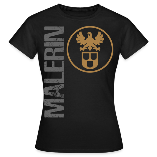Frauen T-Shirt "Malerin" - Schwarz