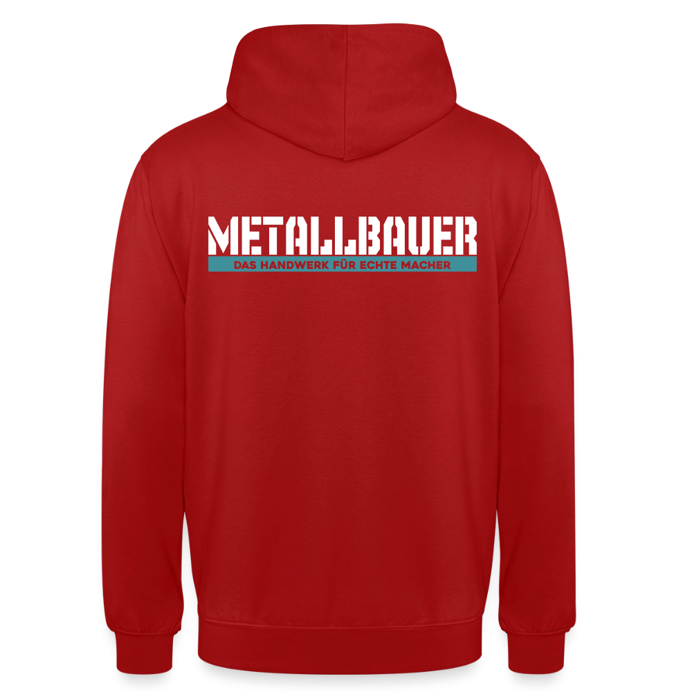 Unisex Hoodie HW-300 | MACHER "Metallbauer" Rot Unisex Hoodie {{ color }}