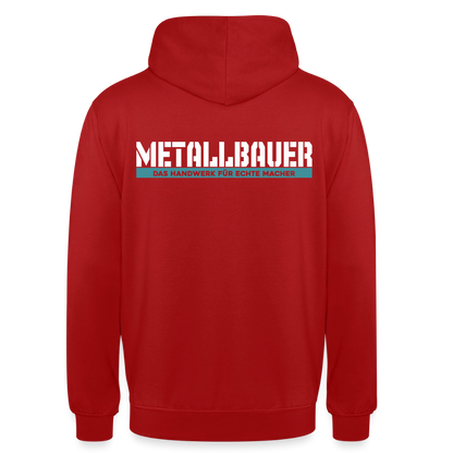 Unisex Hoodie HW-300 | MACHER "Metallbauer" Rot Unisex Hoodie {{ color }}