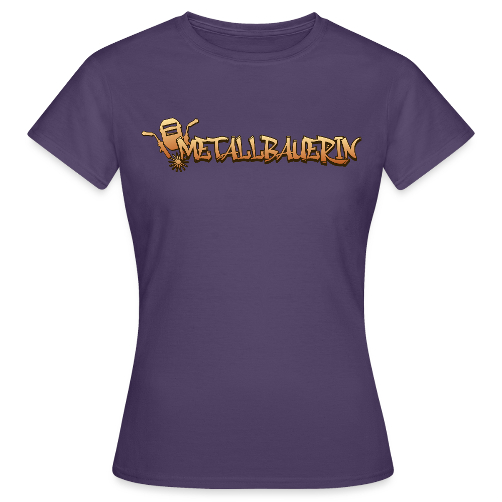 Frauen T-Shirt "Metallbauerin" Dunkellila Frauen T-Shirt