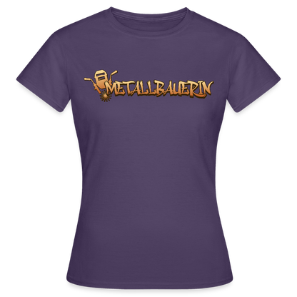 Frauen T-Shirt "Metallbauerin" Dunkellila Frauen T-Shirt