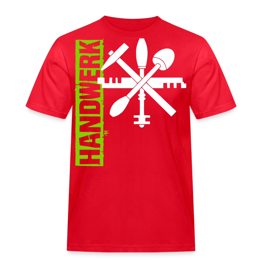 Unisex Workwear T-Shirt "Glaser" Rot Männer Workwear T-Shirt