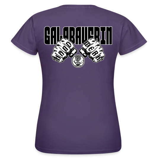 Frauen T-Shirt "GaLaBauerin" (beidseitig bedruckt) Dunkellila Frauen T-Shirt