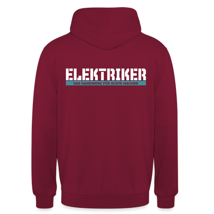 Unisex Hoodie HW-300 | MACHER "Elektriker" Bordeaux Unisex Hoodie {{ color }}
