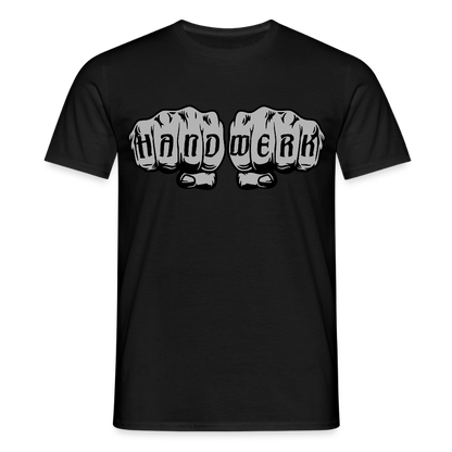 Unisex T-Shirt "Power-Handwerk" Schwarz Männer T-Shirt