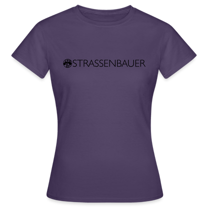 Frauen T-Shirt "Strassenbauer" Dunkellila Frauen T-Shirt