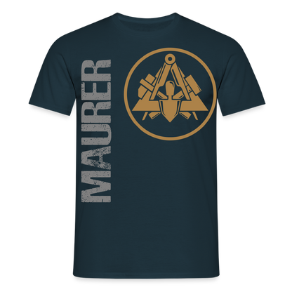 Unisex T-Shirt "Maurer" Navy Männer T-Shirt