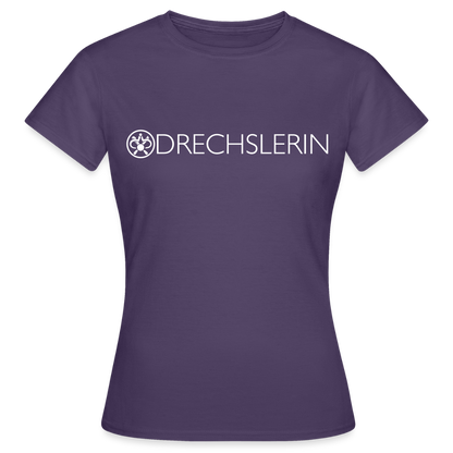 Frauen T-Shirt "Drechslerin" Dunkellila Frauen T-Shirt