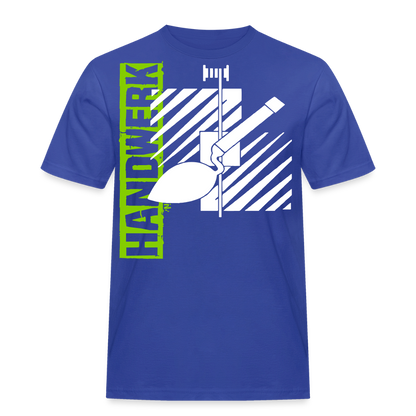 Unisex Workwear T-Shirt "Fliesenleger" Royalblau Männer Workwear T-Shirt
