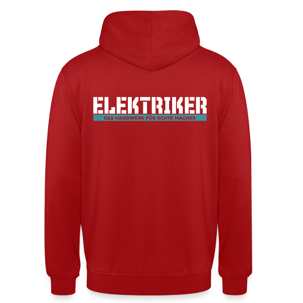 Unisex Hoodie HW-300 | MACHER "Elektriker" Rot Unisex Hoodie {{ color }}