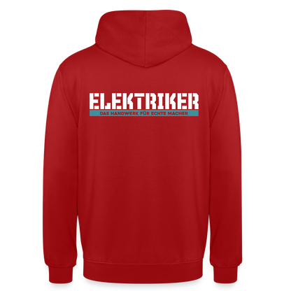 Unisex Hoodie HW-300 | MACHER "Elektriker" Rot Unisex Hoodie {{ color }}