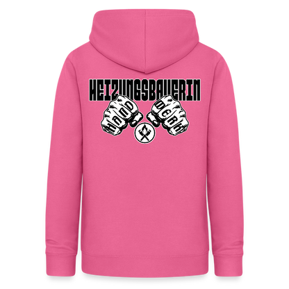 Frauen Hoodie "Heizungsbauerin" (beidseitig beruckt) - Pink