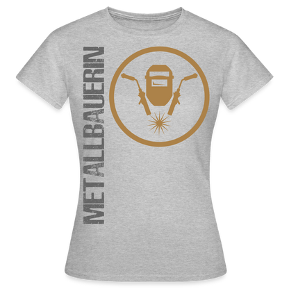 Frauen T-Shirt "Metallbauerin" Grau meliert Frauen T-Shirt