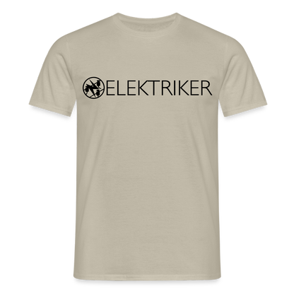 Unisex T-Shirt "Elektriker" Sandbeige Männer T-Shirt