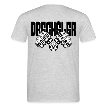 Unisex T-Shirt "Drechsler" (beidseitig bedruckt) - Grau meliert