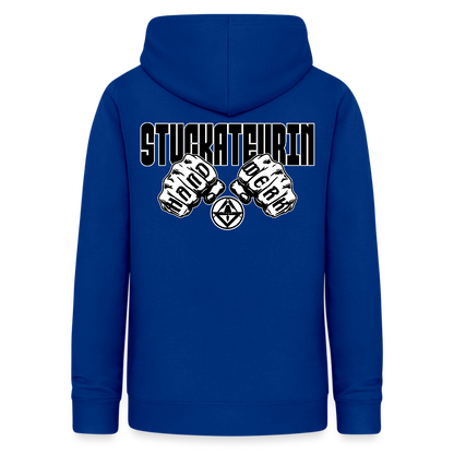 Frauen Hoodie "Stuckateurin" (beidseitig beruckt) Royalblau Frauen Hoodie
