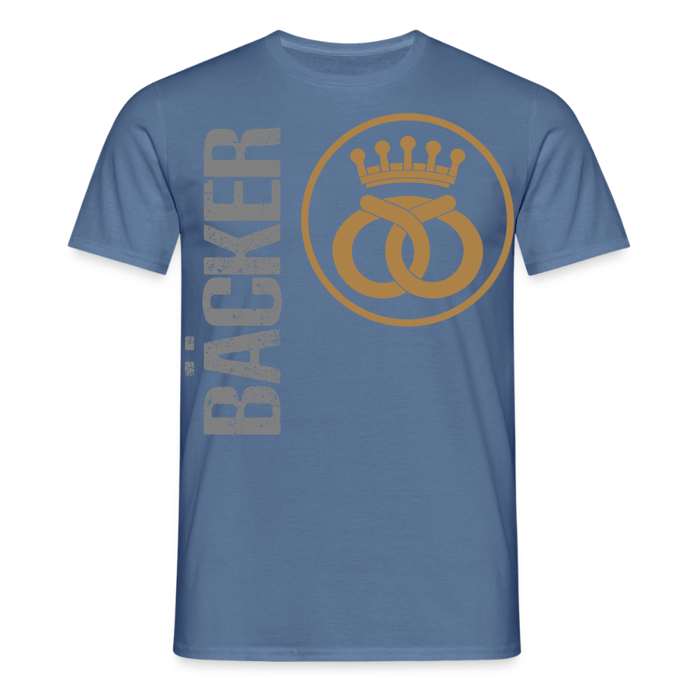 Unisex T-Shirt "Bäcker" Taubenblau Männer T-Shirt