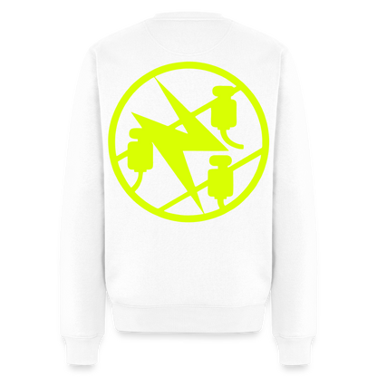 Unisex Premium Pullover "Elektriker" neongelb Weiß Männer Premium Pullover