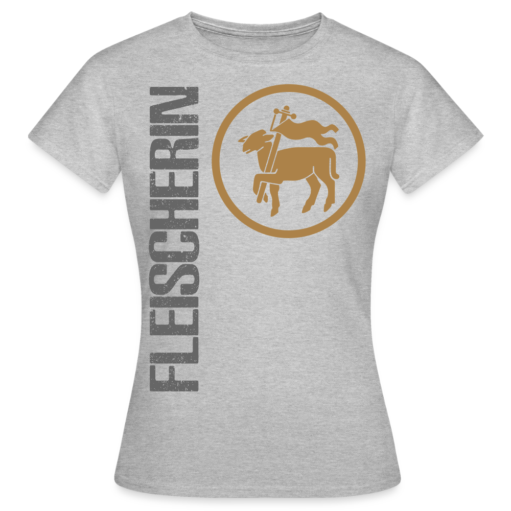 Frauen T-Shirt "Fleischerin" Grau meliert Frauen T-Shirt