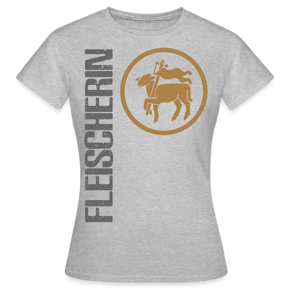 Frauen T-Shirt "Fleischerin" Grau meliert Frauen T-Shirt