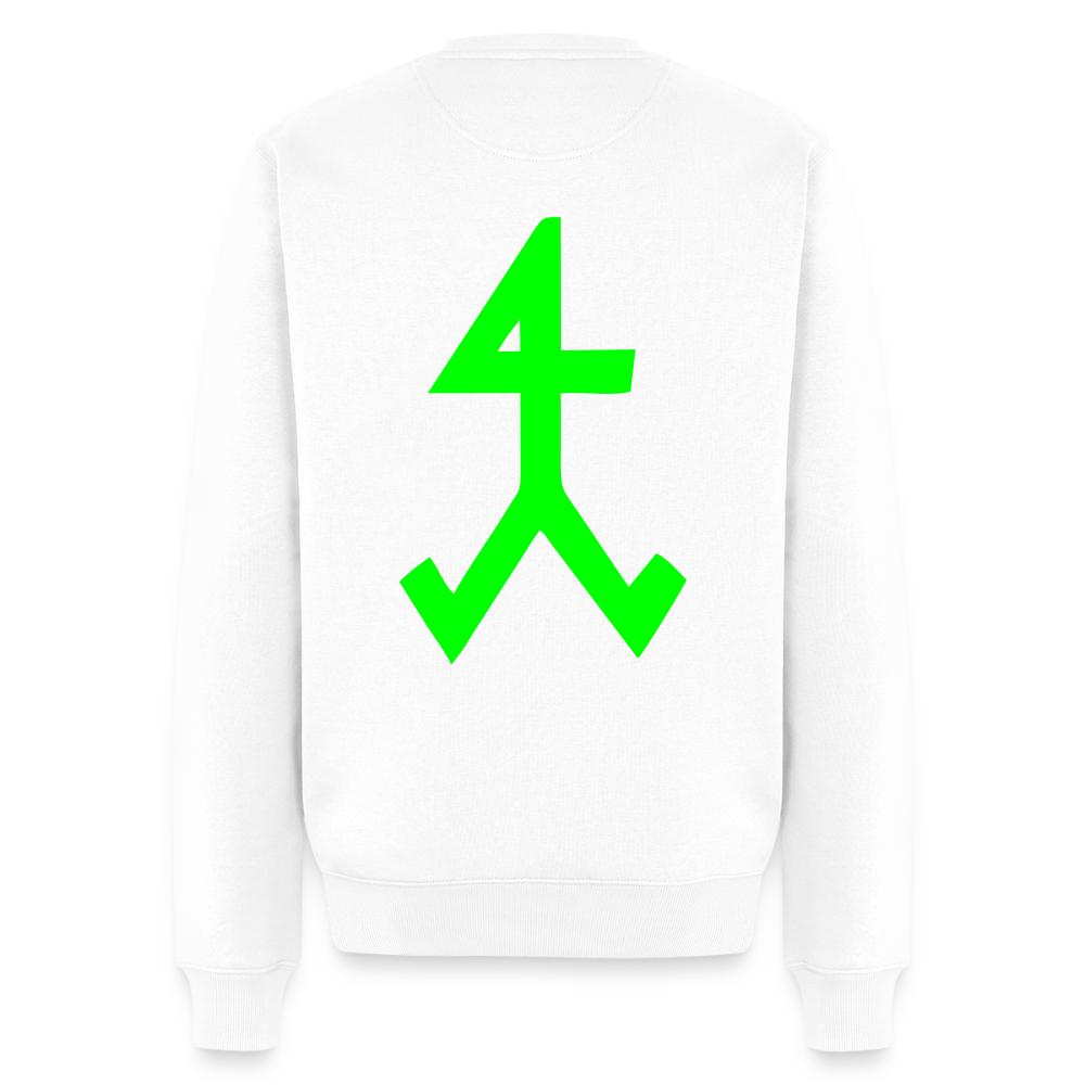 Unisex Premium Pullover "Steinmetz" neongrün Weiß Männer Premium Pullover