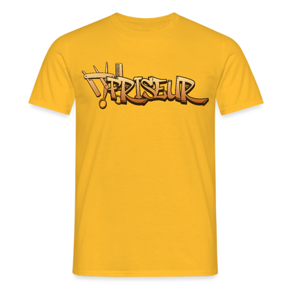 Unisex T-Shirt "Friseur" Gelb Männer T-Shirt
