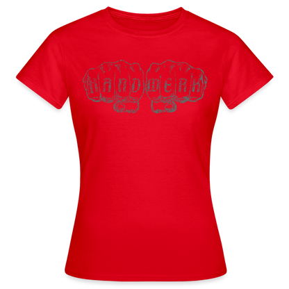 Frauen T-Shirt "Handwerk" Rot Frauen T-Shirt