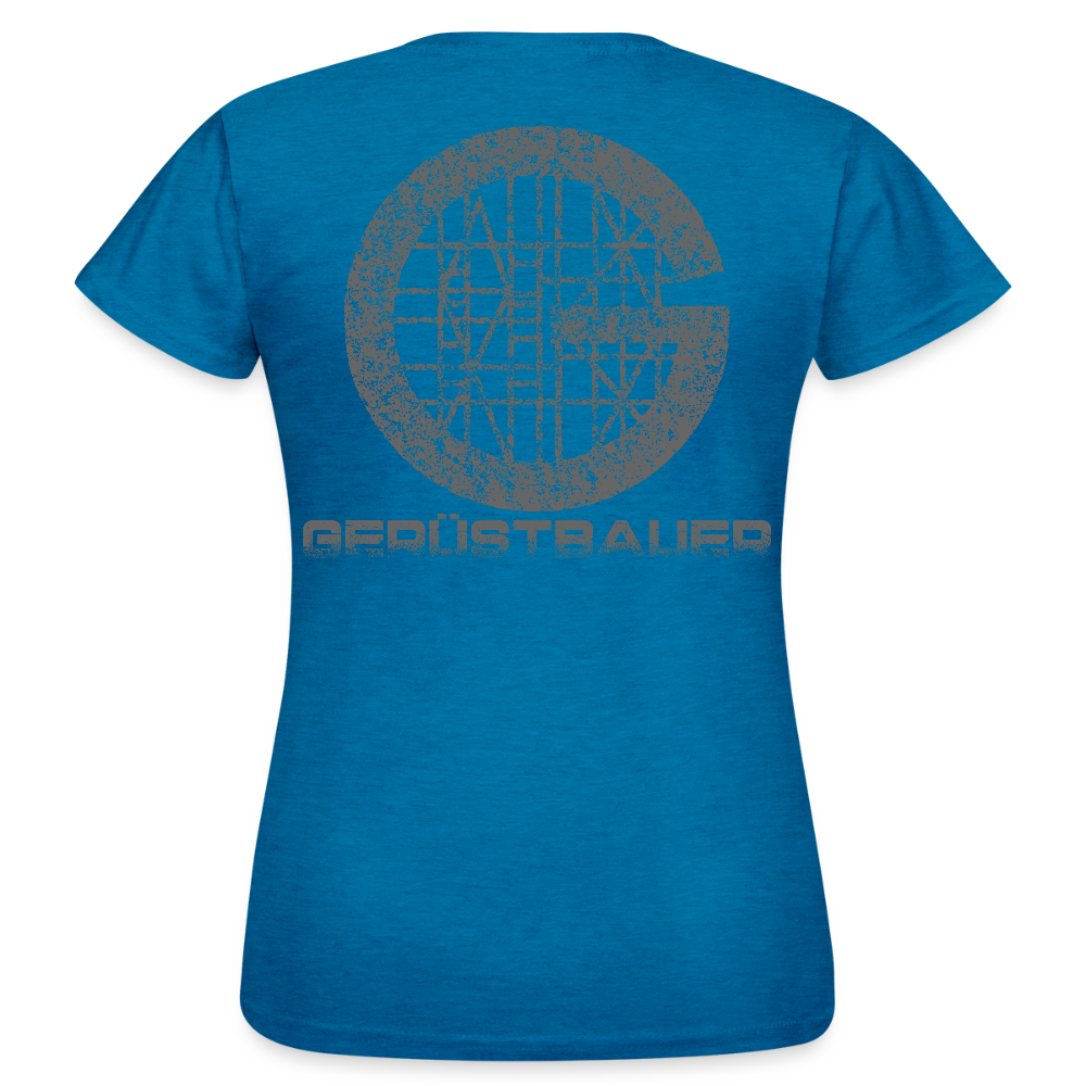 Frauen T-Shirt "Gerüstbauer" - Antikblaues Saphir meliert