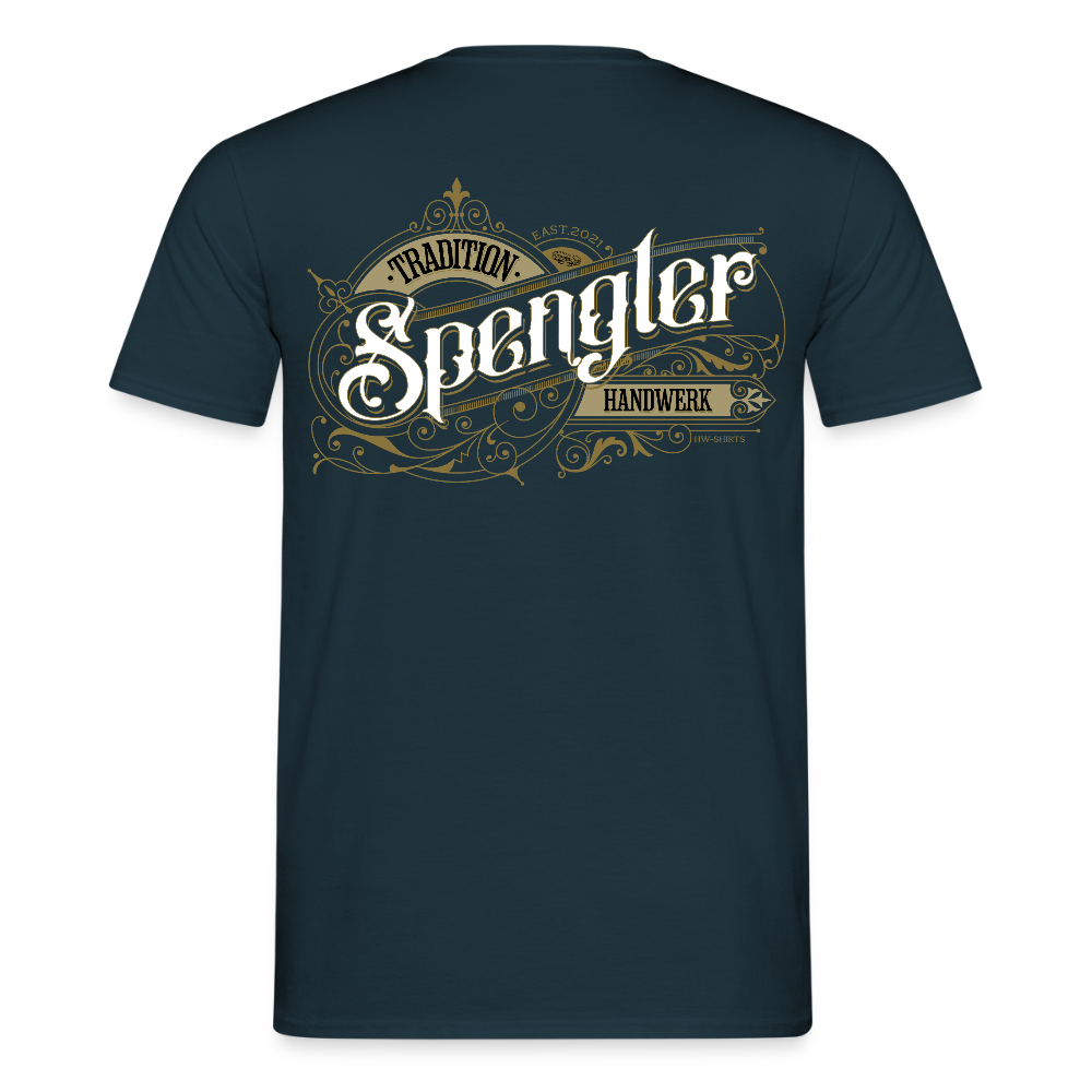 Unisex T-Shirt "Spengler" Nostalgie Handwerk Navy Männer T-Shirt
