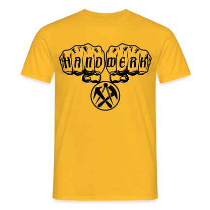 Unisex T-Shirt "Dachdecker" Gelb Männer T-Shirt