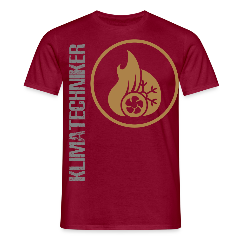 Unisex T-Shirt "Klimatechniker" Ziegelrot Männer T-Shirt