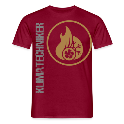 Unisex T-Shirt "Klimatechniker" Ziegelrot Männer T-Shirt
