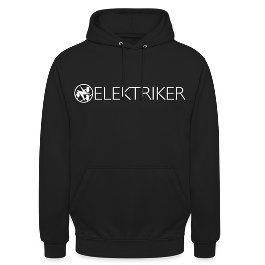Unisex Hoodie "Elektriker" - Schwarz