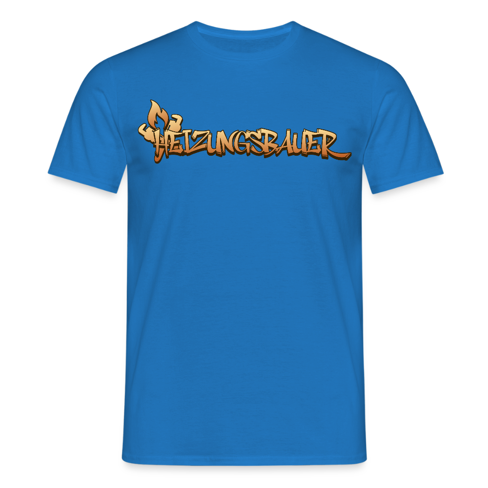 Unisex T-Shirt "Heizungsbauer" Royalblau Männer T-Shirt