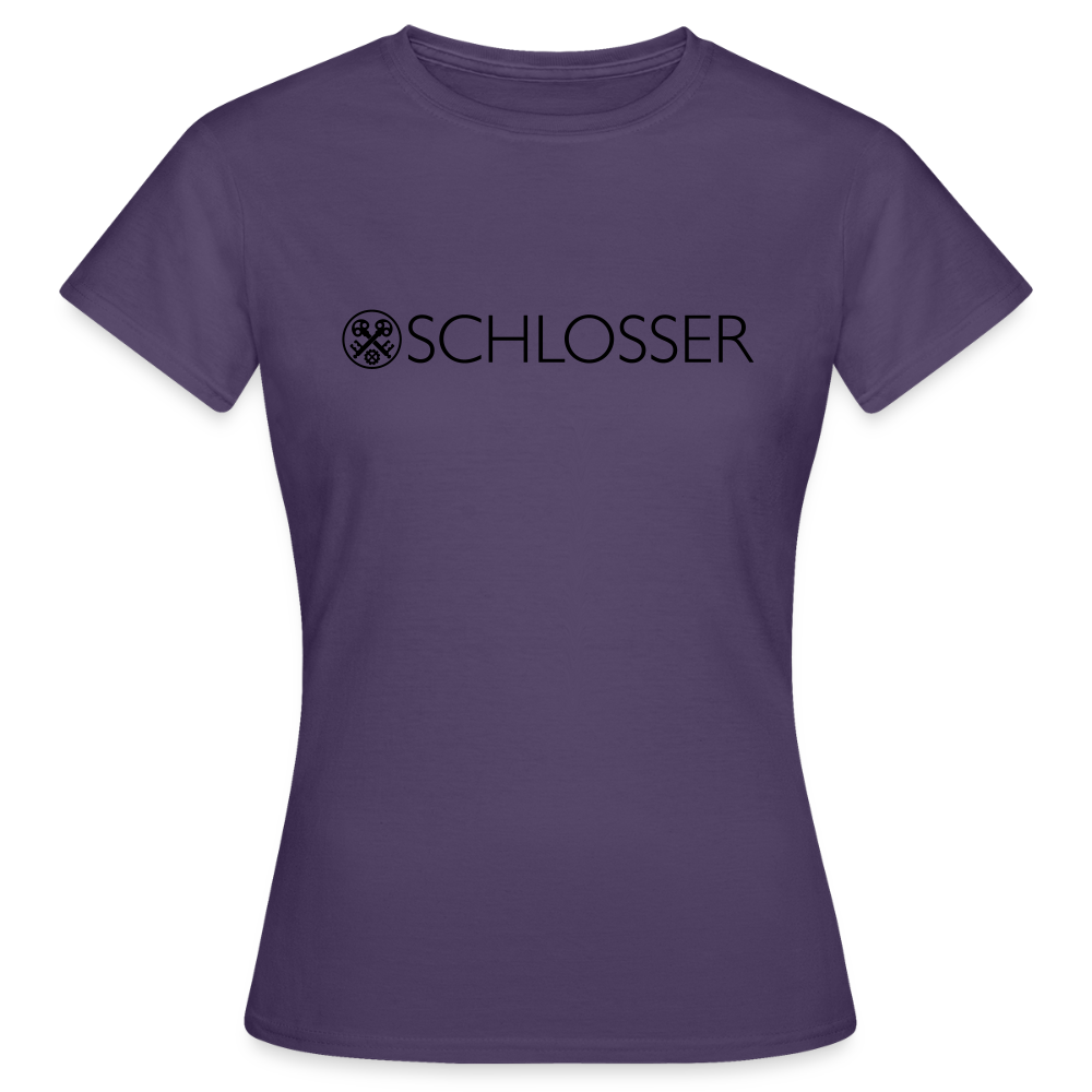 Frauen T-Shirt "Schlosser" Dunkellila Frauen T-Shirt