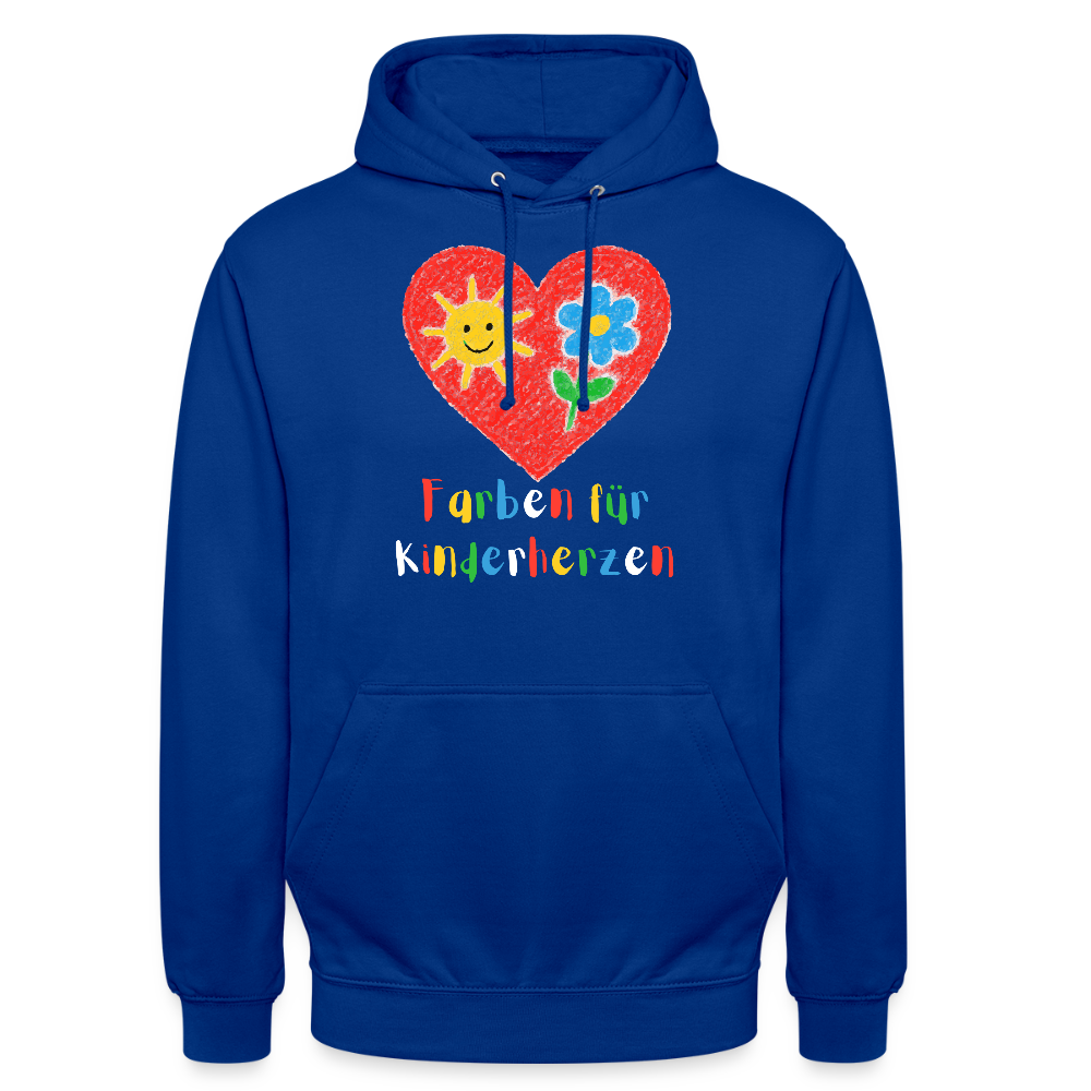 Unisex Hoodie "Kinderherzen" Royalblau Unisex Hoodie