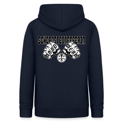 Frauen Hoodie "Schornsteinfegerin" (beidseitig beruckt) Navy Frauen Hoodie