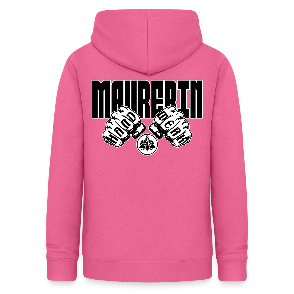 Frauen Hoodie "Maurerin" (beidseitig beruckt) Pink Frauen Hoodie
