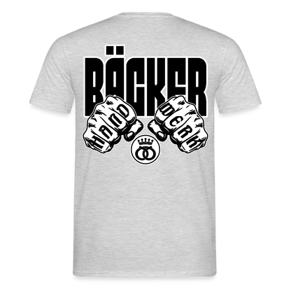 Unisex T-Shirt "Bäcker" - Grau meliert